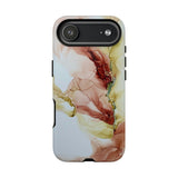 Copy of Copy of Abstract Ink Marble Tough Phone Case — Blue, Gray & Gold Protective Cover