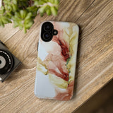 Copy of Copy of Abstract Ink Marble Tough Phone Case — Blue, Gray & Gold Protective Cover