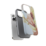 Copy of Copy of Abstract Ink Marble Tough Phone Case — Blue, Gray & Gold Protective Cover