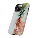 Copy of Copy of Abstract Ink Marble Tough Phone Case — Blue, Gray & Gold Protective Cover