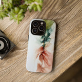 Copy of Copy of Abstract Ink Marble Tough Phone Case — Blue, Gray & Gold Protective Cover