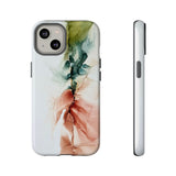 Copy of Copy of Abstract Ink Marble Tough Phone Case — Blue, Gray & Gold Protective Cover