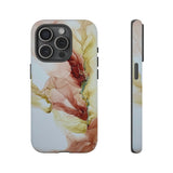 Copy of Copy of Abstract Ink Marble Tough Phone Case — Blue, Gray & Gold Protective Cover