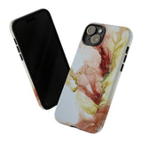 Copy of Copy of Abstract Ink Marble Tough Phone Case — Blue, Gray & Gold Protective Cover