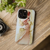 Copy of Copy of Abstract Ink Marble Tough Phone Case — Blue, Gray & Gold Protective Cover