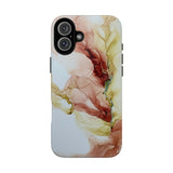 Copy of Copy of Abstract Ink Marble Tough Phone Case — Blue, Gray & Gold Protective Cover