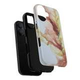 Copy of Copy of Abstract Ink Marble Tough Phone Case — Blue, Gray & Gold Protective Cover