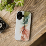 Copy of Copy of Abstract Ink Marble Tough Phone Case — Blue, Gray & Gold Protective Cover