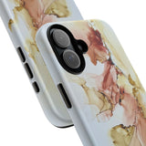 Copy of Copy of Abstract Ink Marble Tough Phone Case — Blue, Gray & Gold Protective Cover