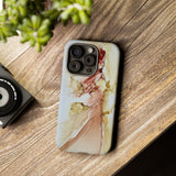 Copy of Copy of Abstract Ink Marble Tough Phone Case — Blue, Gray & Gold Protective Cover