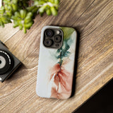 Copy of Copy of Abstract Ink Marble Tough Phone Case — Blue, Gray & Gold Protective Cover