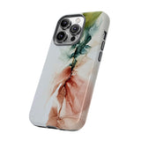 Copy of Copy of Abstract Ink Marble Tough Phone Case — Blue, Gray & Gold Protective Cover