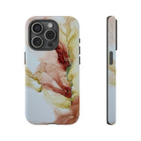 Copy of Copy of Abstract Ink Marble Tough Phone Case — Blue, Gray & Gold Protective Cover