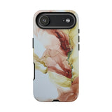 Copy of Copy of Abstract Ink Marble Tough Phone Case — Blue, Gray & Gold Protective Cover