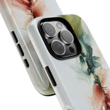 Copy of Copy of Abstract Ink Marble Tough Phone Case — Blue, Gray & Gold Protective Cover