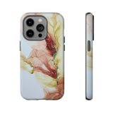 Copy of Copy of Abstract Ink Marble Tough Phone Case — Blue, Gray & Gold Protective Cover