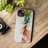 Copy of Copy of Abstract Ink Marble Tough Phone Case — Blue, Gray & Gold Protective Cover