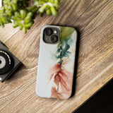Copy of Copy of Abstract Ink Marble Tough Phone Case — Blue, Gray & Gold Protective Cover