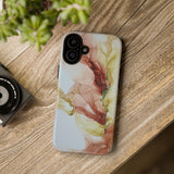 Copy of Copy of Abstract Ink Marble Tough Phone Case — Blue, Gray & Gold Protective Cover