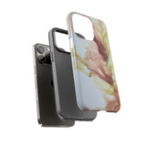 Copy of Copy of Abstract Ink Marble Tough Phone Case — Blue, Gray & Gold Protective Cover