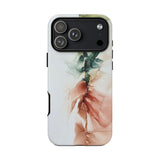 Copy of Copy of Abstract Ink Marble Tough Phone Case — Blue, Gray & Gold Protective Cover