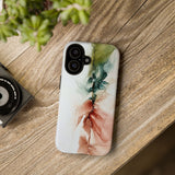 Copy of Copy of Abstract Ink Marble Tough Phone Case — Blue, Gray & Gold Protective Cover
