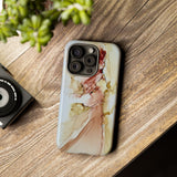 Copy of Copy of Abstract Ink Marble Tough Phone Case — Blue, Gray & Gold Protective Cover