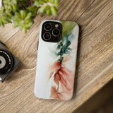 Copy of Copy of Abstract Ink Marble Tough Phone Case — Blue, Gray & Gold Protective Cover