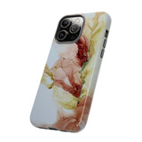 Copy of Copy of Abstract Ink Marble Tough Phone Case — Blue, Gray & Gold Protective Cover