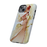 Copy of Copy of Abstract Ink Marble Tough Phone Case — Blue, Gray & Gold Protective Cover