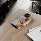 Copy of Copy of Abstract Ink Marble Tough Phone Case — Blue, Gray & Gold Protective Cover