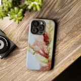 Copy of Copy of Abstract Ink Marble Tough Phone Case — Blue, Gray & Gold Protective Cover